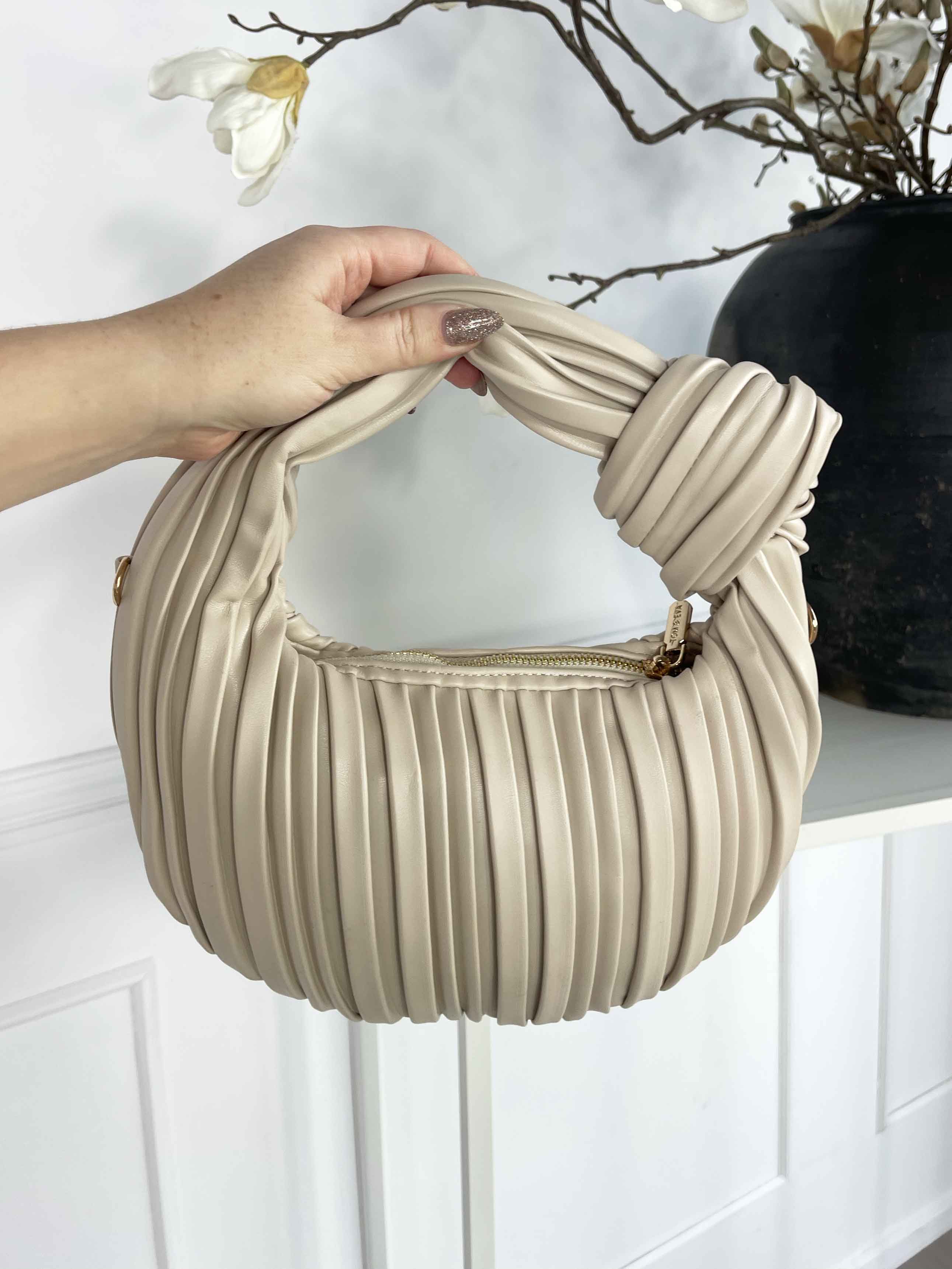 Holly - Lille håndtaske med knude og guldkæde